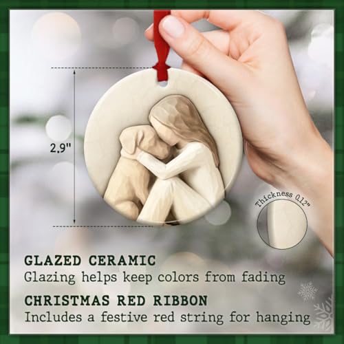 Dog Lover Christmas Ornament for Women, Girls, Pup Owners
