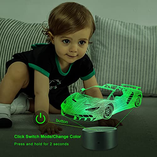 FlyonSea Race Car Gifts,Car Lamp Party Supplies 7 Color Changing Nightlight with Touch and Remote Control£¨Timer,Cars Light Birthday Christmas Gift