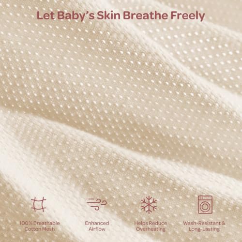Momcozy Baby Swaddle Blanket for Newborns 0-3 Months Petal Mist – Breathable Cotton Sleep Sack