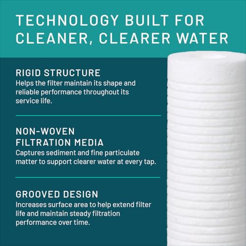 3M Aqua-Pure AP100 Series Whole House Water Filter Cartridge AP110 2-Pack 5 Micron Sediment