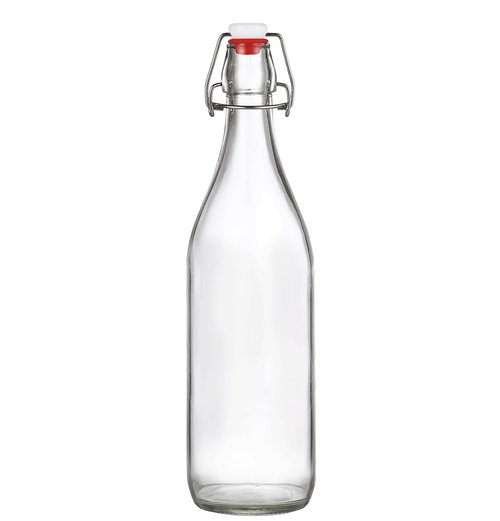 1 Pack Flip Top Glass Bottle 32 oz,Swing Top Glass Bottles 32 oz,kombucha bottles with Stoppers for Home Brewing,2nd Fermentation,Kefir,Vanilla Extract,Juice,Tea,Beverages,Soda,Oils,Vinegar