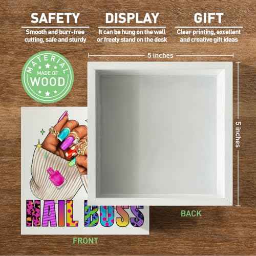 Nail Tech Gifts for Women, Nail Artist Technician Thank You Appreciation Gift Manicurist Christmas Birthday Gift Nail Salon Room Desk Decor Wooden Sign, Nail Boss