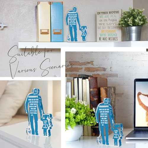 Grandpa Gifts from Granddaughter Birthday Gifts Idea for Grandfather from Granddaughter Best Grandpa Ever Gifts to My Grandpa Christmas Fathers Day Gift for Granddad Papa Acrylic Plaque Sign