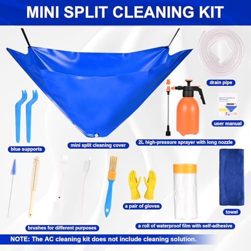 Large Mini Split Cleaning Kit with 14-Piece Professional AC Maintenance Set
