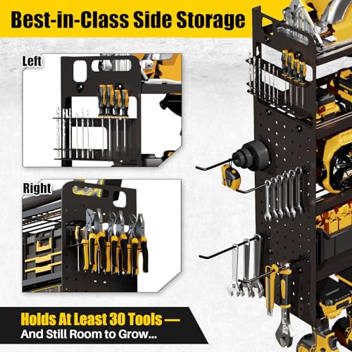 34'' Wide 5-Tier Power Tool Organizer Wall Mount with 320lb Capacity - Sturdiflow