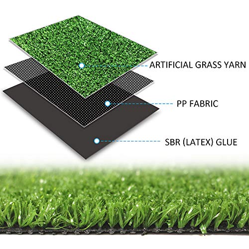 Artificial Grass Turf 6x10 Feet - 0.4 Inch Synthetic Lawn for Indoor Outdoor