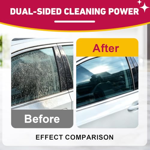 Witpiny 5-Pack Reusable Microfiber Cleaning Cloths for Windows, Mirrors, Stainless Steel, Car, Kitchen