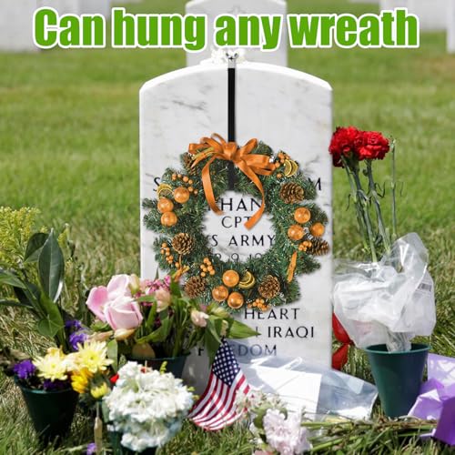 Headstone Wreath Hanger for 6-11 Inch Gravestones | Stainless Steel Cemetery Floral Stand