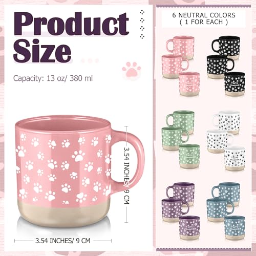 Meanplan 12 Pcs You're Pawsome Vet Tech Gift Mugs 13 oz - Colorful Set