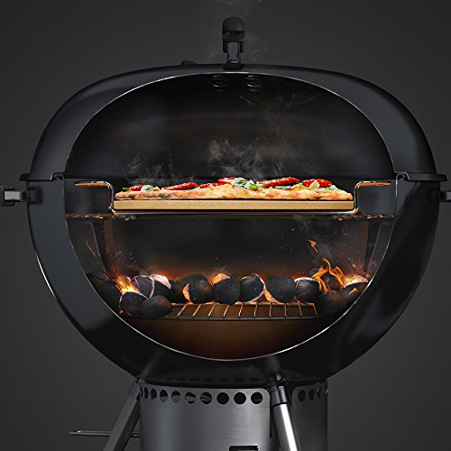 Weber Gourmet BBQ Pizza Stone with Carry Rack 16.7" for Grill & Oven