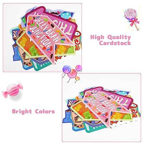 20 PCS Candyland Party Decorations, Candy Land Party Sign Welcome Candyland Candy House Donut Party for Sweet Candy Theme Party Supplies
