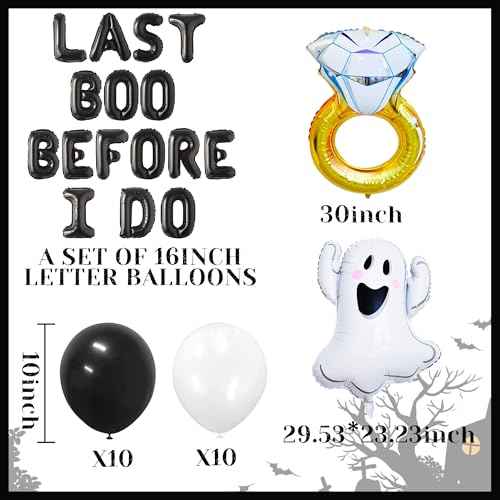 Last Boo Before I Do Decorations Boos Before I Dos Balloons Halloween Bride Shower Bachelorette Engagement Bach Decor