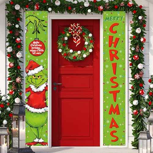 Christmas Decorations Merry Christmas Welcome Sign Winter New Year Xmas Party Decorations and Supplies for Home-12¡¿71''