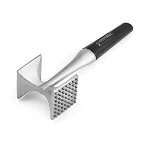 Farberware Professional Dual-Sided Rigid and Texture Stainless Steel Meat Tenderizer with Comfort Grip Handle, Great for Pounding Meat, Shellfish, Nuts, Dishwasher Safe, Black