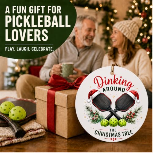 Pickleball Christmas Ornament, Funny Tree Ornaments Decoration