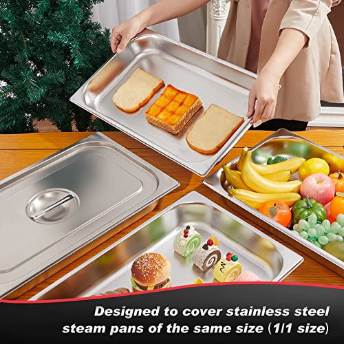 Suclain Full Size Stainless Steel Steam Table Pan Cover - Model 12