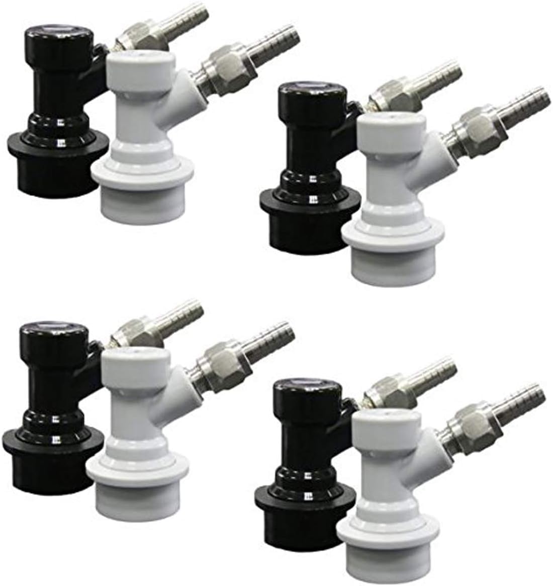 LUCKEG Corny Keg MFL Disconnect Ball Lock Quick Disconnect Set with Stainless Steel Swivel Nut for Home Brewing Beer Keg System (PACK OF 8)