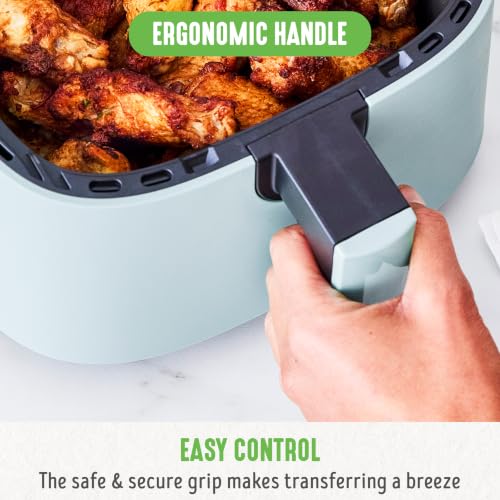 GreenLife 4.5QT Mechanical Air Fryer - Blue Haze, PFAS-Free Ceramic Nonstick