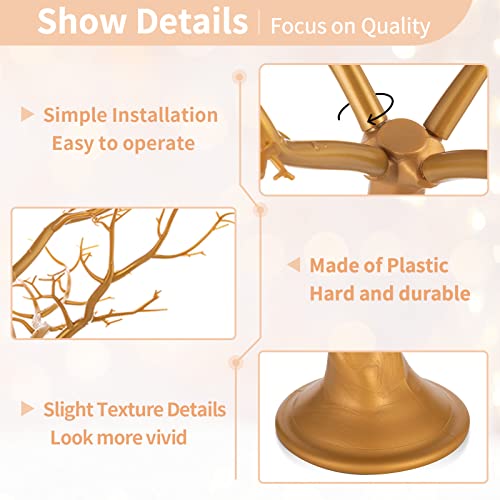 NUPTIO Gold Christmas Tree - 2.5ft Artificial Tabletop Tree for Holiday Decor