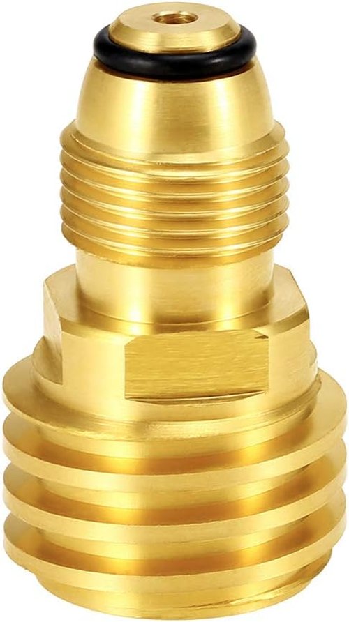 Hooshing Propane Tank Adapter - Converts POL LP Tank Valve to QCC1 | Durable Solid Brass Design