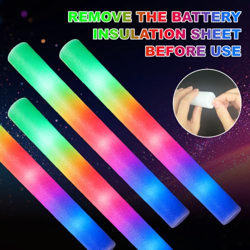 238 Pack LED Foam Glow Sticks Bulk for Wedding Party & Event Decor