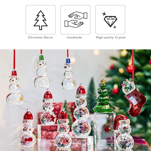 QFkris Crystal Christmas Stocking Ornament - Tree Decor, Festive Stocking, Glass Pendant, Holiday Gift (Sock Variant)
