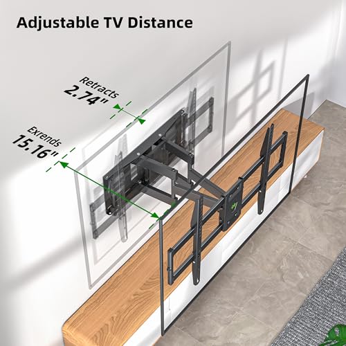 37-84 Inch Full Motion TV Wall Mount with Swivel & Tilt for Flat Screens
