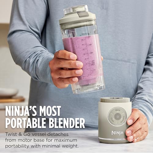 Portable Blender 22oz Blue Raspberry - Detachable, Cord-Free, Auto IQ