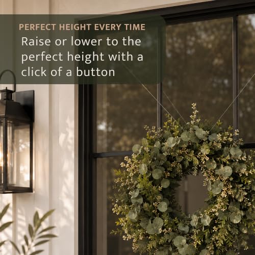 Zip 'n Hang White Door Wreath Hanger 3 Pack - Damage-Free, Adjustable, Easy Install