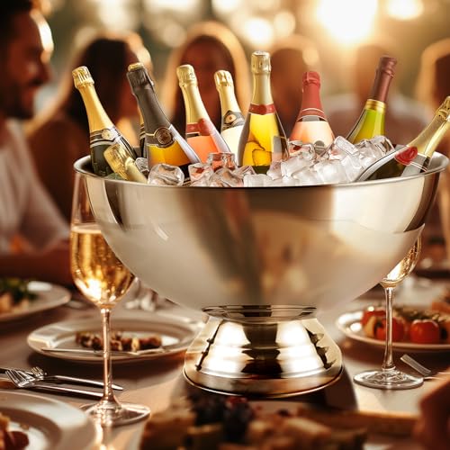 Large Stainless Steel Ice Bucket 12L for Parties & Entertaining