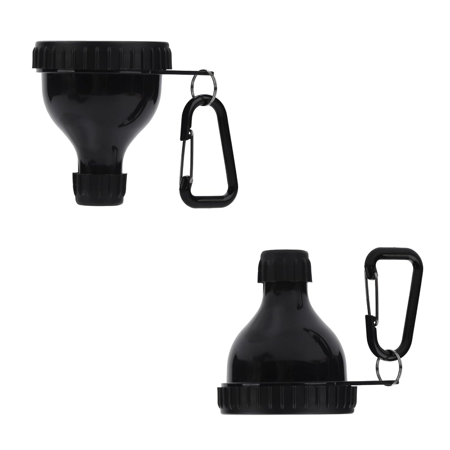 Skiennix Protein Powder Container - Convenient 50ml Funnel for Water Bottles & Shakers | 2-Pack (Black)
