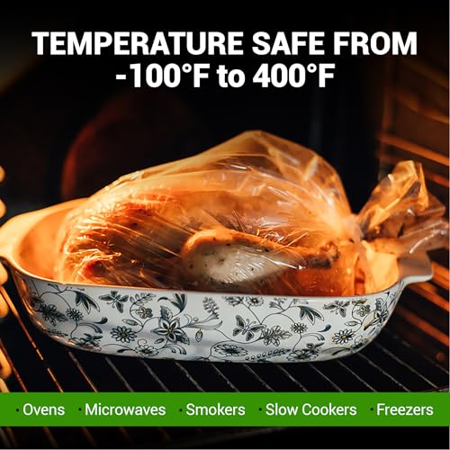 Heavy-Duty Oven Bags for Roasting - 100-Pack, Food-Grade, Heat-Resistant, BPA-Free