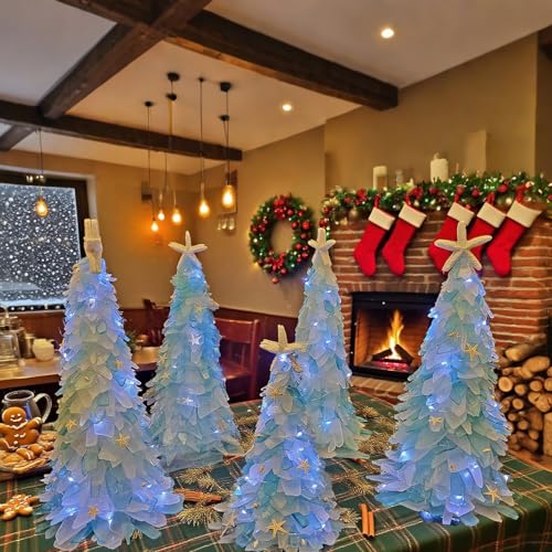 Tumbled Sea Glass 31oz - Frosted Crafting Gems for Christmas Tree Decor, Wreath DIY & Vase Filler | Beach Glass Pieces for Holiday Crafts and Home D?cor(Aqua White)