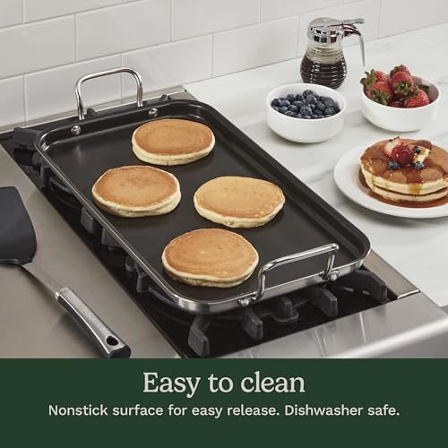 Non-Stick Double Burner Griddle - 10x18 Inch Kitchen Cookware - Vari of This Listing
