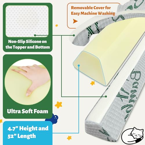 Baby Bed Bumpers for Toddlers - Basic 2 Pack, Soft Foam Bed Rails, Fits All Bed Sizes
