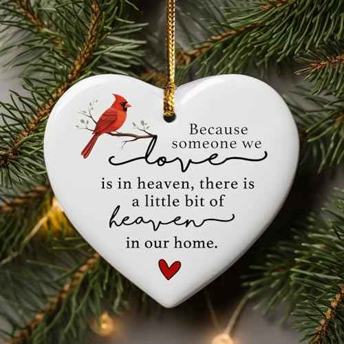Because Someone We Love is in Heaven Ornament, Memorial Gifts, Cardinal Ornament, Cardinal Christmas Tree Hanging, Sympathy Gift
