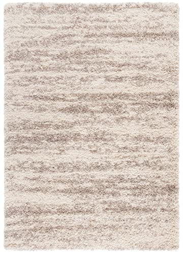 4x6 Shag Area Rug - Ivory & Beige Plush Floor Covering, Soft & Plush