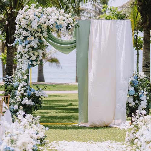 8FT x 8FT Square Wedding Arch Backdrop Stand Gold Metal Frame - Wedding Decor