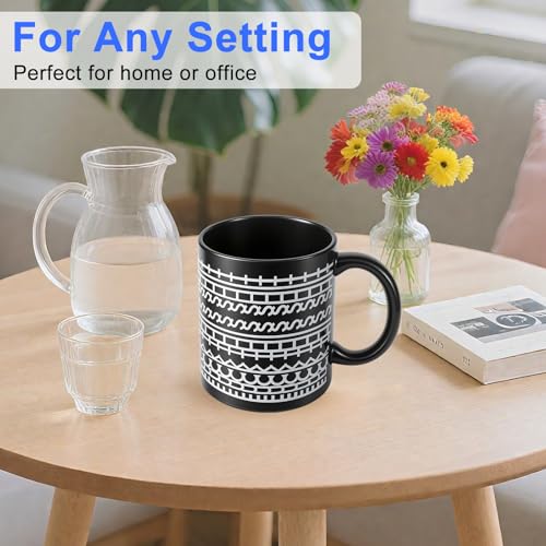 PYYEBFS Black 15 oz Hidden Message Ceramic Coffee Mug – Funny Gag Gift for Men & Women