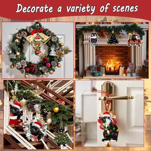 Black Cat Christmas Ornaments 2025, Ornaments for Christmas Tree, Funny Black cat, Cat Decor,Personalized Gifts for Lovers