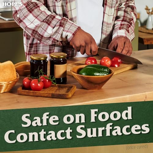Hope's 100% Pure Tung Oil Food Safe Wood Finish 32 Fl Oz - Natural Penetrating Sealant for Furniture & Surfaces