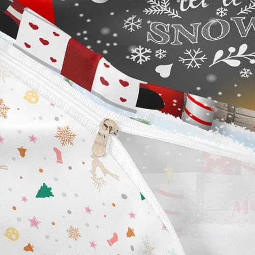 Twin Santa Gnomes Xmas Bedding Set - 2pc Duvet Cover & Pillow Sham, Erosebridal, Color 01