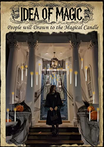 20PCS Halloween Floating Candles with Wand - Magic LED Flickering Decor