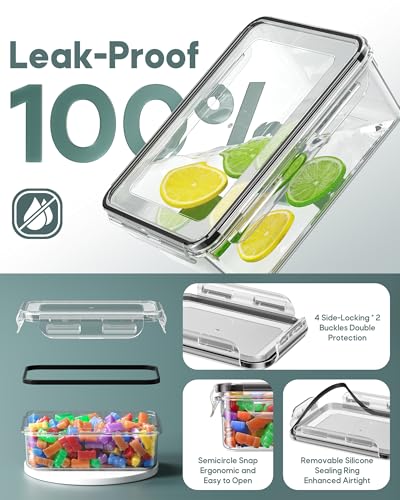 Canfanni 60 pcs Airtight Food Storage Containers Set with Lids - Leakproof BPA-Free Kitchen Organizer, Microwave & Dishwasher Safe, Includes Labels & Pen