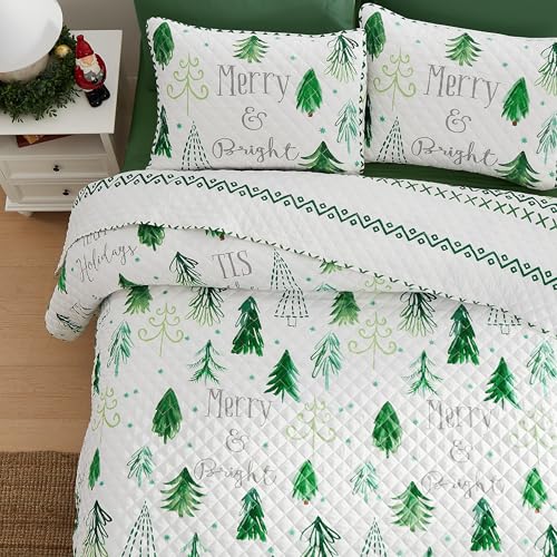Avanti Linens Christmas Twin Quilt Set with Pillowcase - Holiday Decor