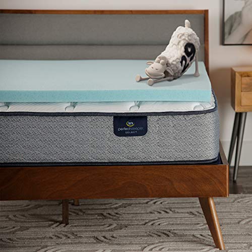 Serta ThermaGel King 2-Inch Gel Memory Foam Mattress Topper - Cooling & Pressure Relief