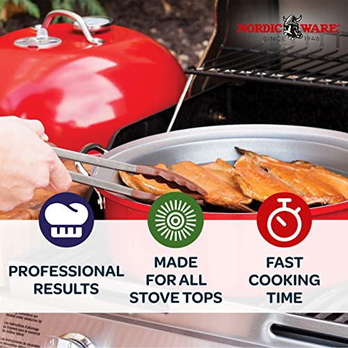 Full Size Nordic Ware Stovetop Kettle Smoker - Red, Indoor Outdoor Cooking