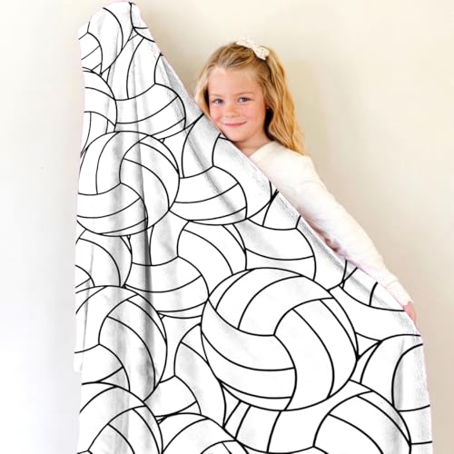 Volleyball Blanket Gifts for Teen Girls Ultra Soft Flannel Volleyball Throw Blanket Volleyballs Lovers Decorations Stuff 50"x40"