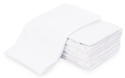GOLD TEXTILES White Flour Sack Towels (12 Pack - 28x28) 100% Cotton Kitchen Towels – Multipurpose, Soft & Absorbent, Quick Dry with Easy Care