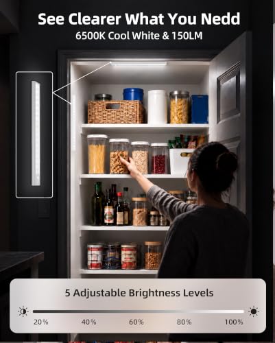 Wireless Under Cabinet Motion Sensor Light 10 Inch 6500K Cool White - 5 Pack